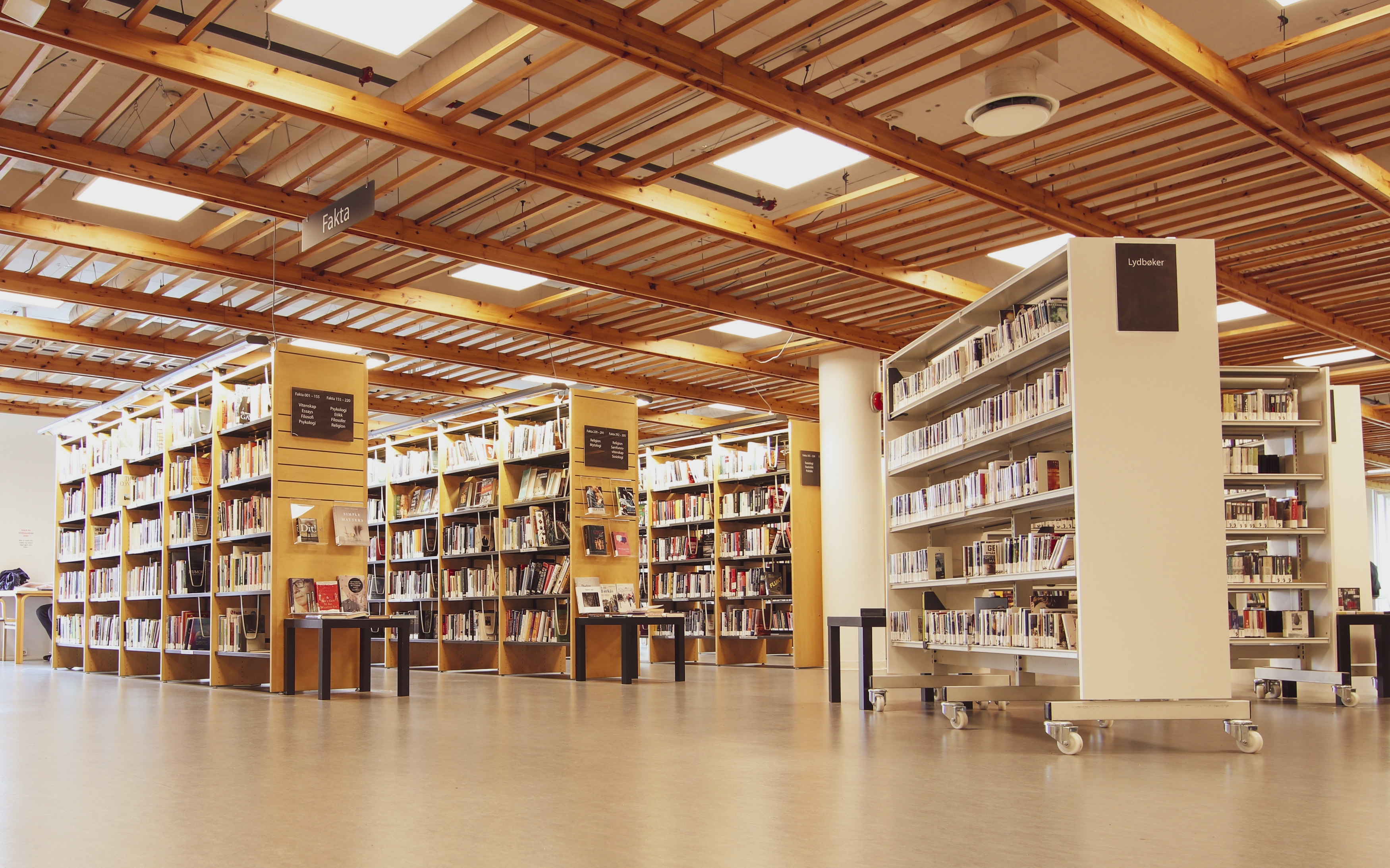 library shelves